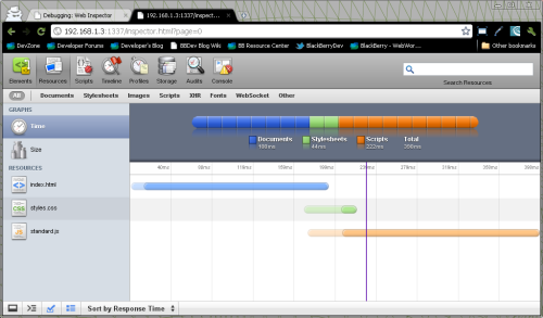 Using Web Inspector screenshot